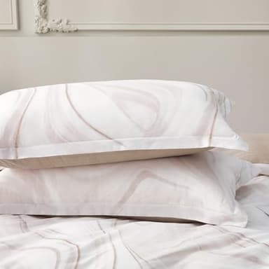 SAPHREAS Ligh Brown Marble Duvet Cover Set 3pcs Full Size Gradient Color Bedding Comforter Cover Set Soft Cotton 1 Duvet Cover 80"x90" 2 Pillow Shams, Comforter Not Included - Image 3