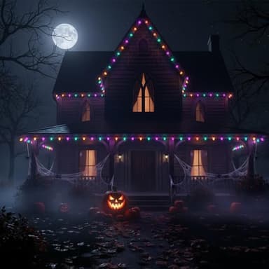 Halloween Lights, 25Ft C7 LED String Lights with Orange, Purple & Green Bulbs, Energy-Efficient, Waterproof, UL Certified for Outdoor & Indoor Halloween Yard, Porch, Patio, Garden Decorations - Image 9