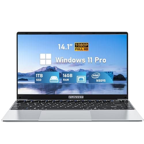 FUNYET 14 Inch Gaming Laptop, Laptop Computer 2025 Windows 11 Pro, 16GB RAM 1TB SSD, Intel 11th Gen N5095 Processor(up to 2.9 GHz), FHD 1920 x 1080 - Image 1