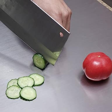 BILLAMB Stainless Steel Cutting Boards for The Kitchen, Suitable for Meat, Fruits, Vegetables, Bread, and Baking Large-sized Cutting Boards (40 x 30cm/15.7 x 11.8 in) - Image 2