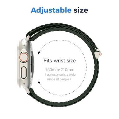 Nylon Sport Loop Band Compatible with Apple Watch Bands 49mm 46mm 45mm 44mm 42mm for Women Men, Soft Adjustable Knitted Replacement Straps for iWatch Series 10 9 8 7 6 SE 5 4 3 2 Ultra Ultra 2 - Image 4