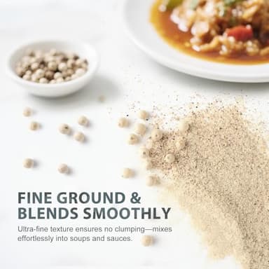 Soeos Ground White Pepper, 18oz (510g), Non-GMO, Kosher Certified, Fresh, Aromatic and All-Natural, White Peppercorns Powder, Perfect for Barbecue, Stir-Fry, Soup - Image 4