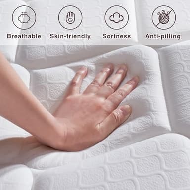 Dreamscape Full Size Mattress, 12 Inch Full Mattress in a Box, Memory Foam Hybrid Matress with Individual Pocket Spring for Motion Isolation, Pressure Relief, Medium Firm Feel, CertiPUR-US - Image 3
