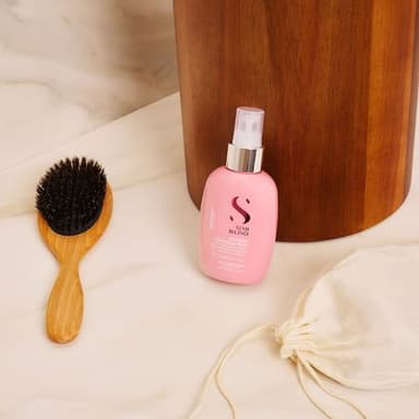 Alfaparf Milano Semi di Lino Moisture Nutritive Leave-In Hair Detangler with Thermal Protection - Professional Detangling Spray Conditioner for Dry Hair - Vegan Formula - Softens Hair (4.23 Fl Oz) - Image 3