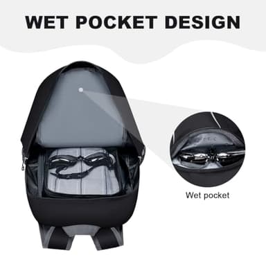 MIYCOO Backpack - Ultra Lightweight Packable Backpack for Travel Camping, 45L Hiking Back Pack Waterproof Foldable Daypack for Men Women Black - Image 2