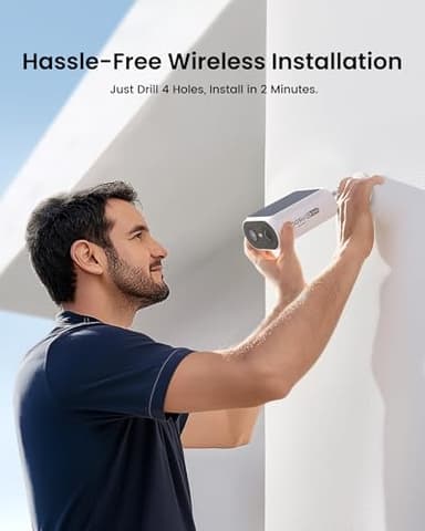AOSU Solar Security Cameras Wireless Outdoor, 2Mins DIY Installation, No Subscription Cameras for Home Security System, Local Storage, 2K Color Night Vision for Surveillance, 2.4&5ghz WiFi, 4 Cam-kit - Image 2