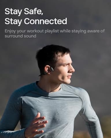 SHOKZ OpenRun Mini (AfterShokz Aeropex Mini) -Bone Conduction Open-Ear Bluetooth Sport Headphones - Waterproof Wireless Earphones for Workouts and Running - Built-in Mic, with Headband - Image 4