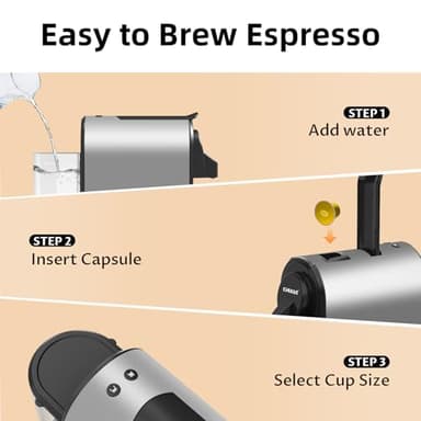CHULUX Bafè-Pro Espresso Machine, Mini Espresso Machine for Nespresso Original Capsules, Single Serve Coffee Machine for Home Espresso & Lungo Maker, Italian ODE 20 Bar Pump, Metallic Gray - Image 8