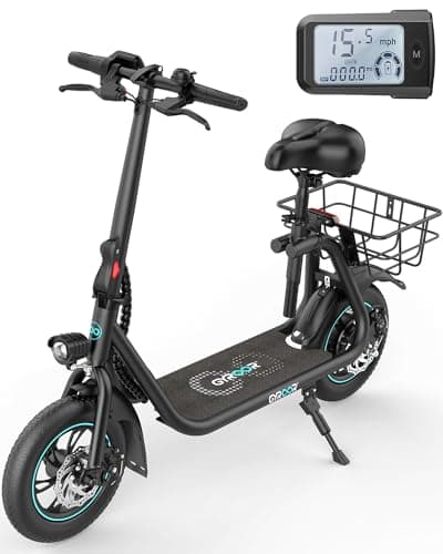 Gyroor Adults Electric Scooter, 450W Motor 20Mile-Max Distance 15.5MPH, Fashion Electric Scooter for Short Distance Commuting,C1-Bright - Image 1