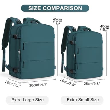 coofay Large Travel Backpack Carry on Flight Approved Mochila De Viaje Carry on Backpack for Airplanes Spirit Airlines Personal Item Bag 18x14x8 Inches Travel Bag Traveling Backpack for Women Men - Image 2