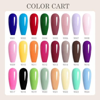 CANNI CC1 30Pcs 9ML Hema-free Gel Nail Polish Set, Black Pink Nude Red Blue Green Gel Polish Kit Color Soak Off LED Nail Gel Polish Set Nail Art Starter Manicure Salon DIY at Home - Image 3