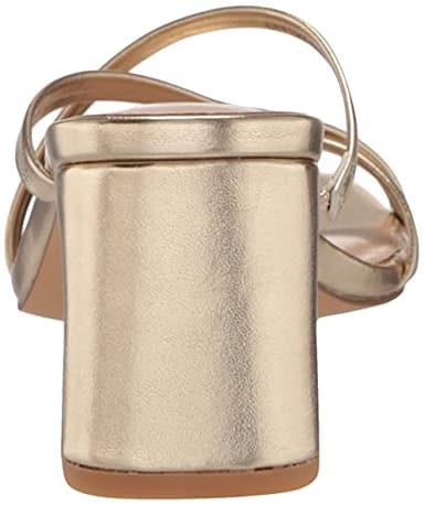 The Drop Women's Amelie Strappy Square Toe Heeled Sandal, Gold, 8.5 - Image 3