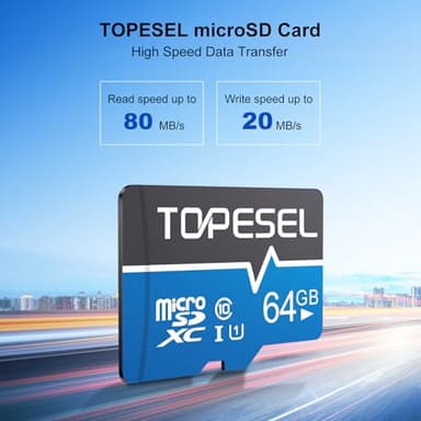TOPESEL 5-Pack 64GB Micro SD Card Class 10 Micro-SDXC Memory Card UHS-I, High Speed Flash TF Card for Security Camera/Smartphone/Drone/Dash Cam/Tablet/PC, C10, U1, 64GB 5Pack - Image 2