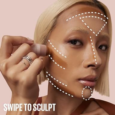 Maybelline Lifter Stix Multi-Use Face Stick - Contour, Bronzer, Concealer and Foundation Stick, All-In-One Creamy Face Makeup with Cranberry Seed Oil, 50, 1 Count - Image 8