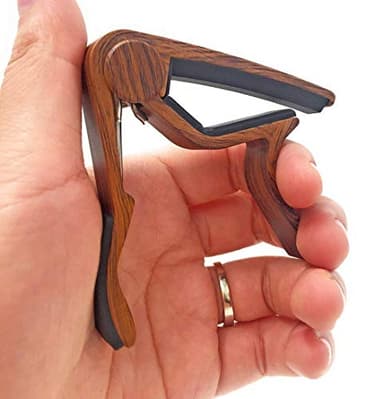 WINGO Guitar Capo for Acoustic and Electric Guitars - Rosewood Color with 5 Picks - Image 7