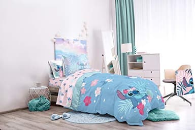 Jay Franco Disney Lilo & Stitch Paradise Dream 7 Piece Queen Bed Set - Includes Reversible Comforter & Sheet Set Bedding - Super Soft Fade Resistant Microfiber (Official Disney Product) - Image 7