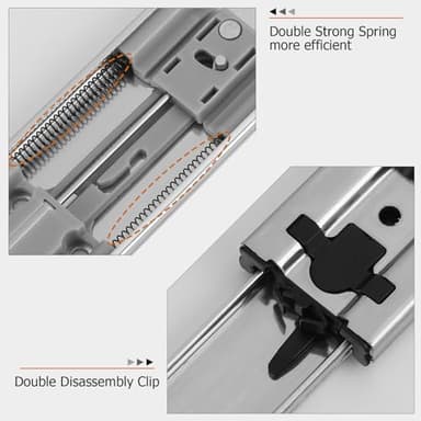 LONTAN 10 Pairs Soft Close Drawer Slides 20in SL4502S3-20 Ball Bearing Full Extension Dresser Drawer Glides Side Mount Heavy Duty Cabinet Rails 100lb Capacity - Image 5