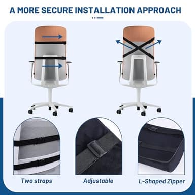 QUTOOL Orthopedic Seat Cushion and Lumbar Support Pillow for Office Chair & Car, Memory Foam with Washable Cover Ergonomic Desk Chair Cushion for Tailbone, Lower Back Pain, Sciatica Relief - Image 6