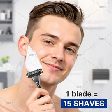 16 Pcs Razor Blade Refills, Mach 3 Razor Refills for Men - Image 6