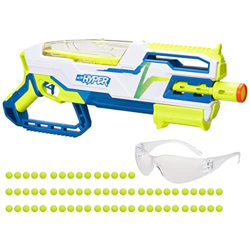 NERF Hyper Bundle, Siege-50 Pump-Action Blaster, Up to 110 FPS Velocity, Eyewear (Amazon Exclusive) - Image 1