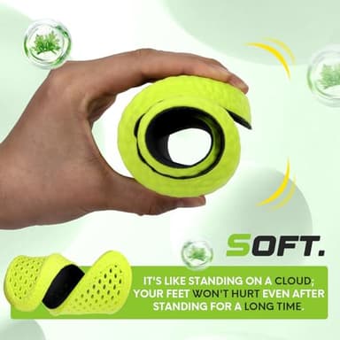 Eimocs 2 Pairs Comfort Insoles for Men/Women, Memory Foam Inserts, Prevent Foot Odor, Providing Great Shock Absorption and Cushioning for Feet Relief,Steppers Insoles - Image 3