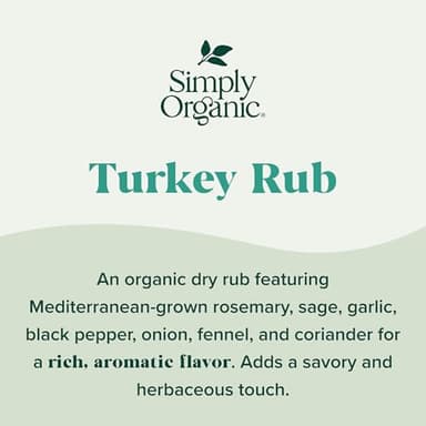Simply Organic Turkey Rub, Certified Organic | 2.43 oz - Image 5