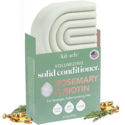 Kitsch Rosemary & Biotin Volumizing Hair Conditioner Bar for Hair Growth & Thickening – Hydrating & Cleansing Hair Conditioner for Women & Men - Paraben, Silicone & Sulfate Free - Made in USA - 2.7 oz - Image 1