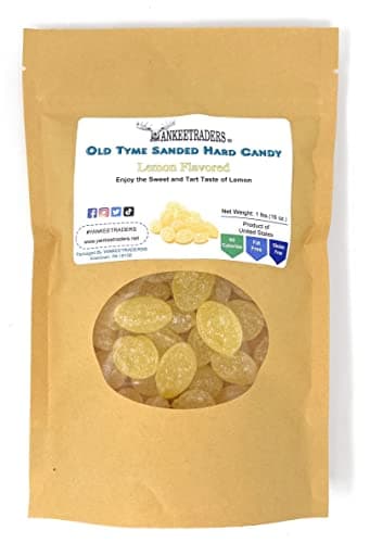 Yankee Traders Old Tyme Sanded Hard Candy, Lemon, 1 Pound - Image 1