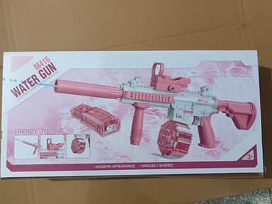 Electric Water Gun,Squirt Gun Toy,Automatic Water Gun Long Range Blaster Up to 32 FT,Outdoor Pool Party Shooting Game Toy with 2 Water Tanks & 2 Kits Batteries,Ideal Summer Gift for Kids & Adults. - Image 4