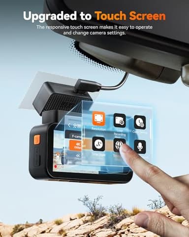 WOLFBOX X5 3 Channel 4K HDR Dash Cam, STARVIS 2 IMX678 Night Vision, 4K+2.5K+1080P Front and Rear Inside Car Camera with 128GB Card and GPS, Support Voice Control, Touch Screen and 5.8GHz WiFi - Image 8