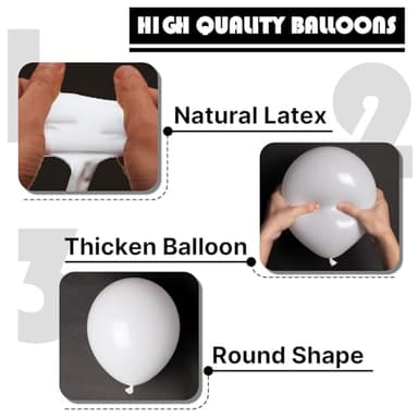 PartyWoo White Balloons 99 pcs Different Sizes Pack of 36 18 12 10 5 Inch Matte White Latex Balloon Arch Kit Garland for Wedding Bridal Graduation Baby Shower Birthday Party Decorations White-Y13 - Image 6