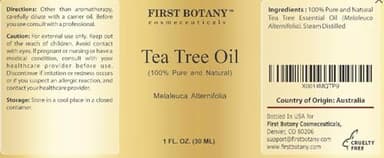First Botany, 100% Pure Australian Tea Tree Essential Oil with high conc. of Terpinen - A Known Solution to Help in Fighting Acne, Toenail Issues, Dandruff. (1 fl oz) - Image 6