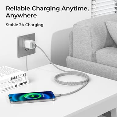 Basesailor for iPhone 17 Air 16 Car Charging Cable 3.3FT 2Pack,USB C Charger Cord for New iPhone 16e 15 Pro Max Plus,Samsung Galaxy S25 S24 S23 FE Plus Ultra,A13 A14 A42 A55 A54 A53,Google Pixel 9 XL - Image 6