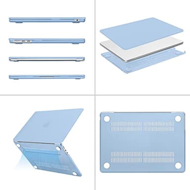 MOSISO Compatible with MacBook Air 13 inch Case 2025 2024 2023 2022 M4 A3240 M3 A3113 M2 A2681, Plastic Hard Shell&Keyboard Cover&Screen Film&Type C for MacBook Air 13.6 inch Case, Air Blue - Image 5