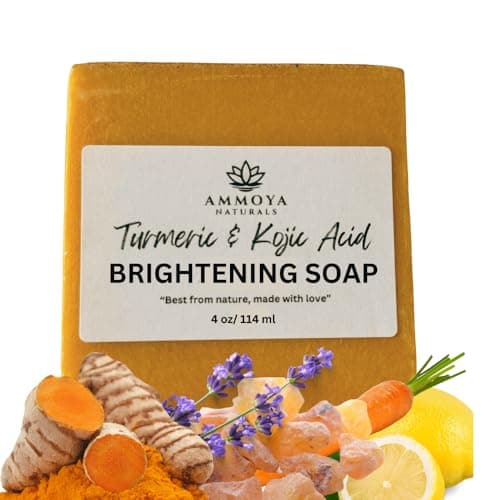 Turmeric Skin Cleansing Soap - Natural Glow Face & Body Cleanser for Acne, Dark Spots & Scars, Gentle for All Skin Types (4.5 oz) 1 bar - Image 1