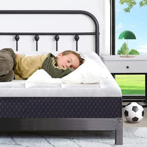 ONENICE 5 Inch Twin Mattress for Kids, Cooling Breathable Gel-Memory Foam Plus Removable Pillowtop Single Mattress in a Box, CertiPUR-US Certified, Fiberglass-Free - Image 1