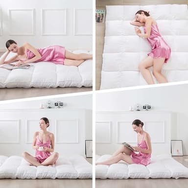 WhatsBedding 3 Inch Memory Foam Mattress Topper Full Size for Pressure Relief, Fluffy & Soft Shredded Memory Foam Filled Pillow Top, 4 Anchor Elastic Bands, 1700GSM, 54x75in - Image 7