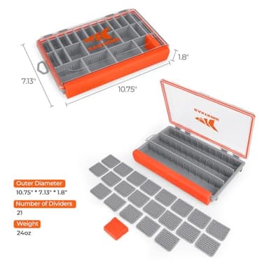 KastKing HyperSeal Waterproof Tackle Box, 3600 and 3700 Tackle Trays, Fishing Tackle Box Organizer with Removable Dividers, Lure Box and Terminal Tackle Storage - Image 6