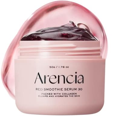Arencia Overnight Red Smoothie Face Mask Serum, Glowing & Soothing with 30% red collagen, Niacinamide, Peptide, Vitamin E - Image 1