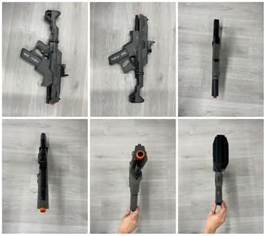 SOFITEN Toy Gun Automatic Sniper Rifle Tactical Vest Toy Foam Blaster with 150 Darts IR and Flashlight Foldable Stock The Shooting Activity Game for Kids Age 8-12 Gifts for Birthday Xmas - Image 8