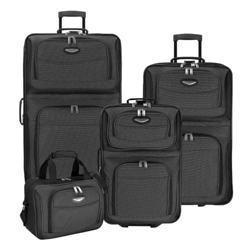 Travel Select Amsterdam Expandable Rolling Upright Luggage, Gray, 4-Piece Set - Image 1