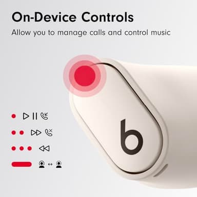 Beats Studio Buds + | True Wireless Noise Cancelling Earbuds, Enhanced Apple & Android Compatibility, Built-in Microphone, Sweat Resistant Bluetooth Headphones, Spatial Audio - Ivory - Image 5