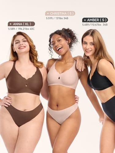 LUCKMEEY Bras for Women No Underwire Wave Push Up Wireless Bra Seamless Bras Full Coverage Bralettes Lift Everyday Bra - Image 5