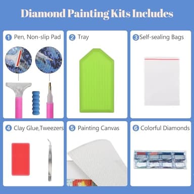 SDYJQ Cat Diamond Art Kits for Adults, Diamond Painting Rose Kits for Adults Beginner, Diamond Arts and Crafts for Home Wall Decor and Gift 12x16 Inch - Image 5