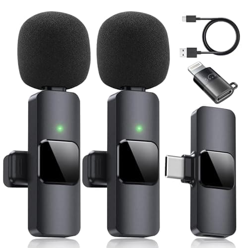 Dual Wireless Lavalier Microphone for iPhone, iPad - Perfect for Video Conferencing, Recording, and Live Streaming - Image 1