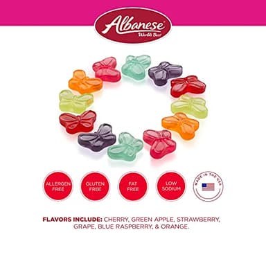 Albanese World's Best Mini Gummi Butterflies, 7.5oz Bag of Candy (Pack of 12), Individually Wrapped Soft & Chewy Candy Snacks - Image 5