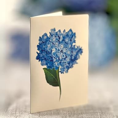 Freshcut Paper Pop Up Cards, Nantucket Hydrangeas, 12 Inch Life Sized Forever Flower Bouquet 3D Popup Greeting Card, Birthday Cards, Thank You Card, Blank Notecard & Envelope - Image 6