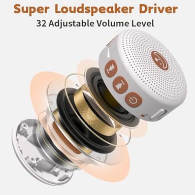 Sound Machine Mini Portable Baby White Noise Machine with 30 Soothing Sounds for Kids Adults Auto-Off Timer 32 Volume Levels Rechargeable Brown Noise Sleep Machine for Home Office Privacy and Travel - Image 5
