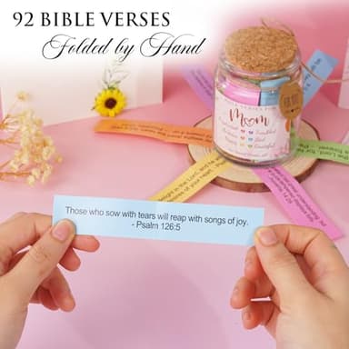 Bible Verse Jar for Mom – Christian Mothers Day Gifts for Women, Faith-Based Birthday Gift, Inspirational Jar for Mom or Grandma 2025 - Image 3