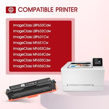 067 Toner Cartridge Set 067H MF654Cdw MF656Cdw Compatible Replacement for Canon Color ImageCLASS LBP632Cdw MF654Cdw MF653Cdw LBP633Cdw Printer 4 Pack High Yield Ink (Black Cyan Yellow Magenta) - Image 2